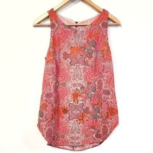 CAbi Jubilee Pink Print Tank Top Size S Style #127